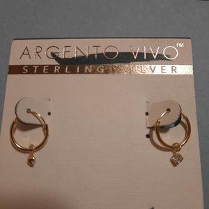 Argento Vivo Sterling Silver small hoop earrings